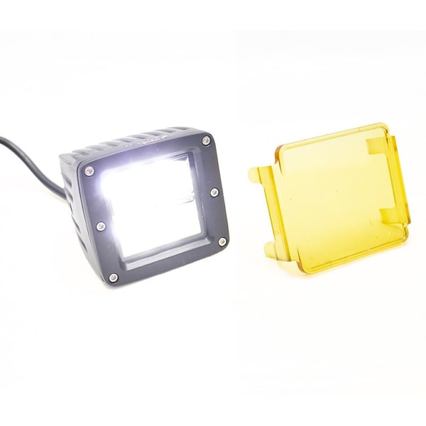 Street Series 3X4In 24W 6-Led Cree Cube Spot Light W/ Amber Cover
